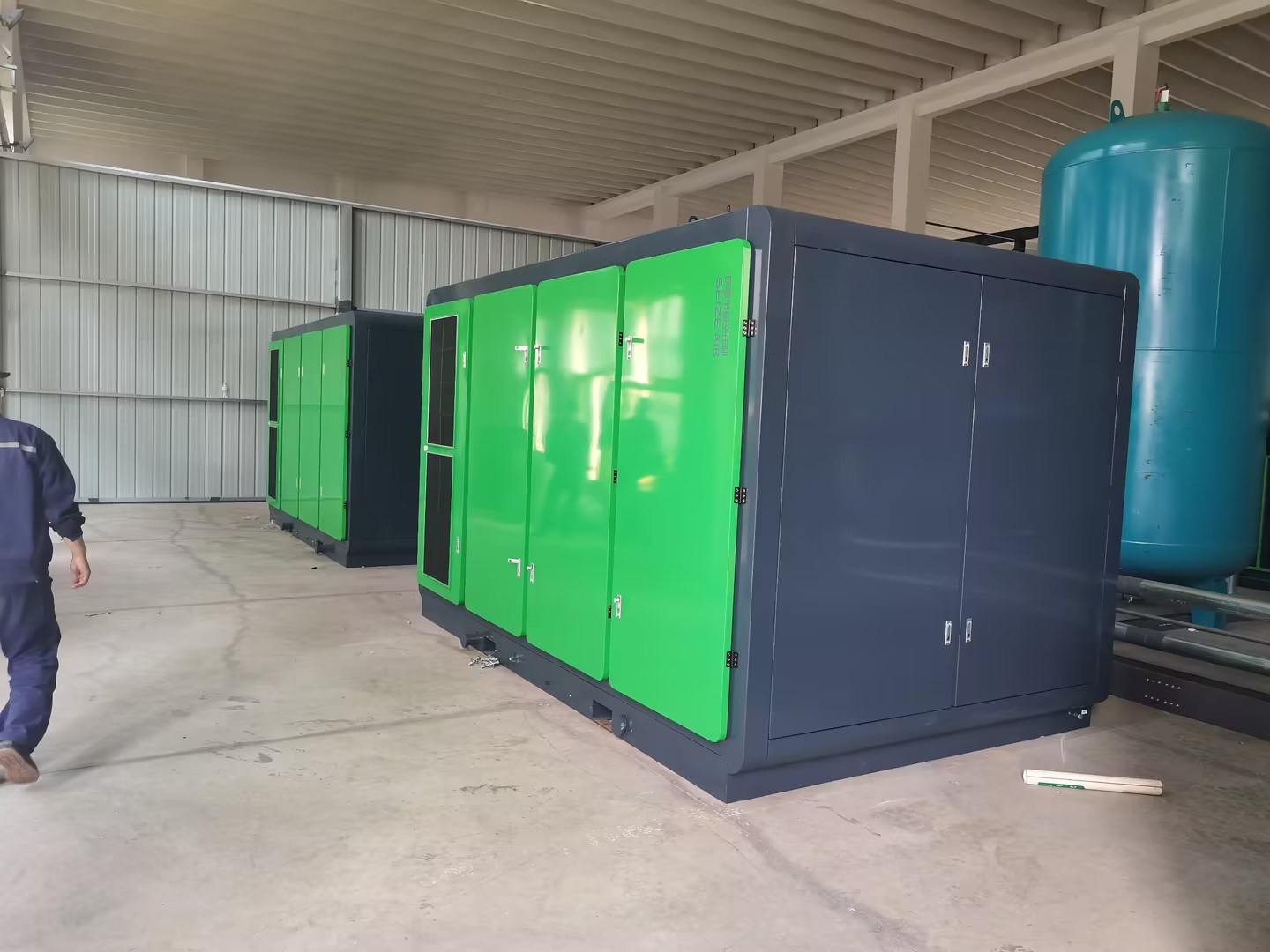 Zware, continue werking PM VSD lagedruk eentraps schroefluchtcompressor