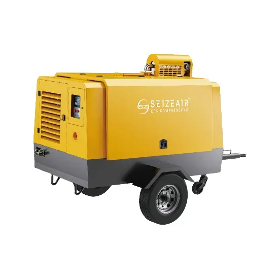 Eentraps diesel draagbare luchtcompressor