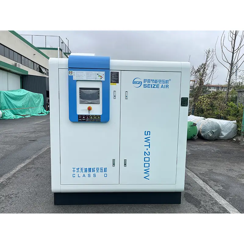 Duurzame en stabiele PM VSD droge olievrije schroefluchtcompressor Duurzame en stabiele PM VSD droge olievrije schroefluchtcompressor